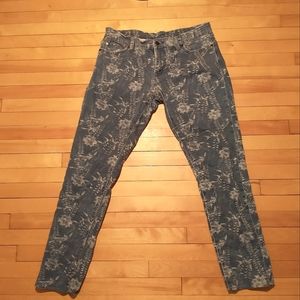 Vintage Ralph Lauren Denim supply skinny jeans with floral design